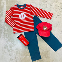 Load image into Gallery viewer, BASEBALL APPLIQUE BOYS PANT SET
