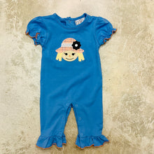 Load image into Gallery viewer, SCARECROW APPLIQUE GIRL ROMPER
