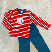 Load image into Gallery viewer, BASEBALL APPLIQUE BOYS PANT SET
