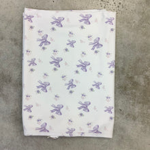 Load image into Gallery viewer, LAVENDER BOW RECEIVING BLANKET
