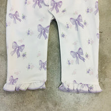 Load image into Gallery viewer, LAVENDER BOW PRINTED COVERALL W/RUFFLES
