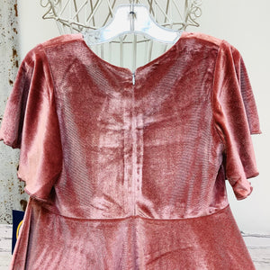 ADDISION VELVET DRESS BLUSH