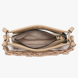 JESSICA CLEAR CROSSBODY BAG - 2WAY SHOLDER OR HANDBAG