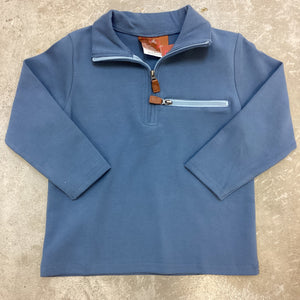 KINGSTON 1/4 ZIP BLUE PULLOVER