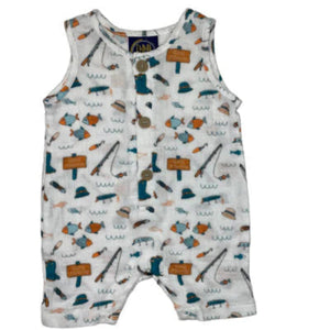 GONE FISHING SHORTALL