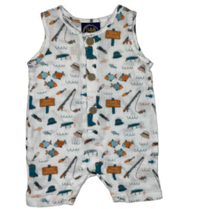 GONE FISHING SHORTALL