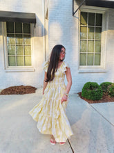 Load image into Gallery viewer, GOLDEN DAMASK SMOCKED DRESS
