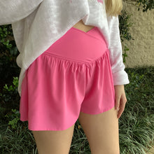 Load image into Gallery viewer, SIMPLY SOUTHERN CROSS WAISTBAND SHORTS-PINK

