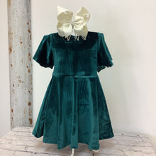 Load image into Gallery viewer, ADDISON VELVET DRESS GREEN
