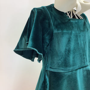 ADDISON VELVET DRESS GREEN