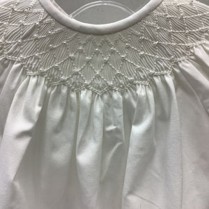 PEARL SMOCKED WHITE BUBBLE