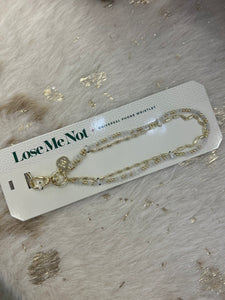 LOSE ME NOT GOLD PHONE WRISTLET