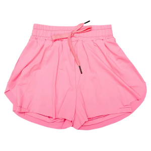 NEON PINK BUTTERFLY SHORTS - ADULT