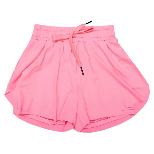 NEON PINK BUTTERFLY SHORTS - ADULT