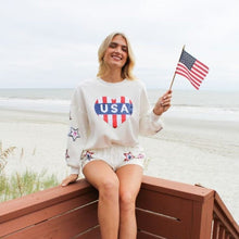 Load image into Gallery viewer, SIMPLY SOUTHERN  SEQUIN PULLOVER AND MATCHING SHORTS
