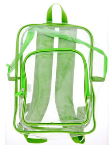 KIDS GREEN CLEAR BACKPACK