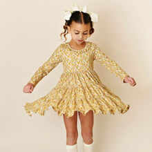 Load image into Gallery viewer, GOLDEN DITSY BOHO DRESS
