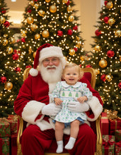 Load image into Gallery viewer, CHRISTMAS TREE SMOCKED BLOOMER SET
