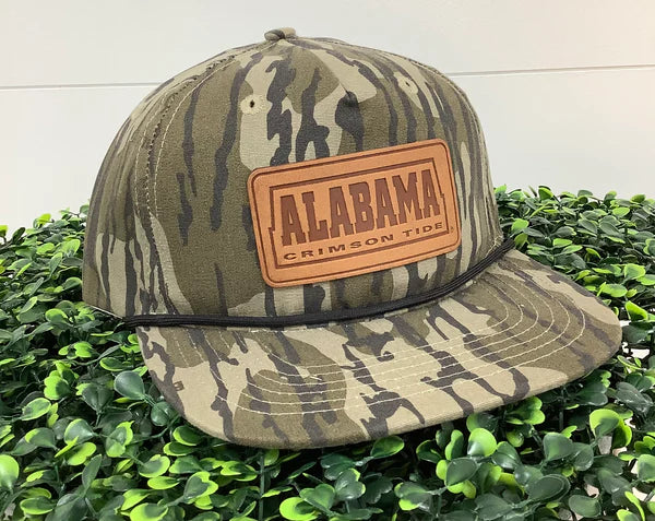 ALABAMA LEATHER PATCH CAMO CAP