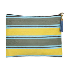 Load image into Gallery viewer, URBAN STRIPE POUCH-YELLOW/GREEN
