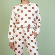 Load image into Gallery viewer, CREAM POLKA DOT TIE PANTS
