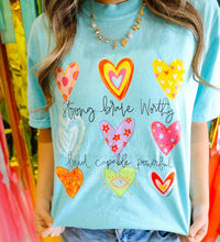 Load image into Gallery viewer, FUNKY HEART AFFIRMATIONS TEE
