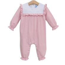 Load image into Gallery viewer, MARIE ROMPER - LIGHT PINK STRIPE
