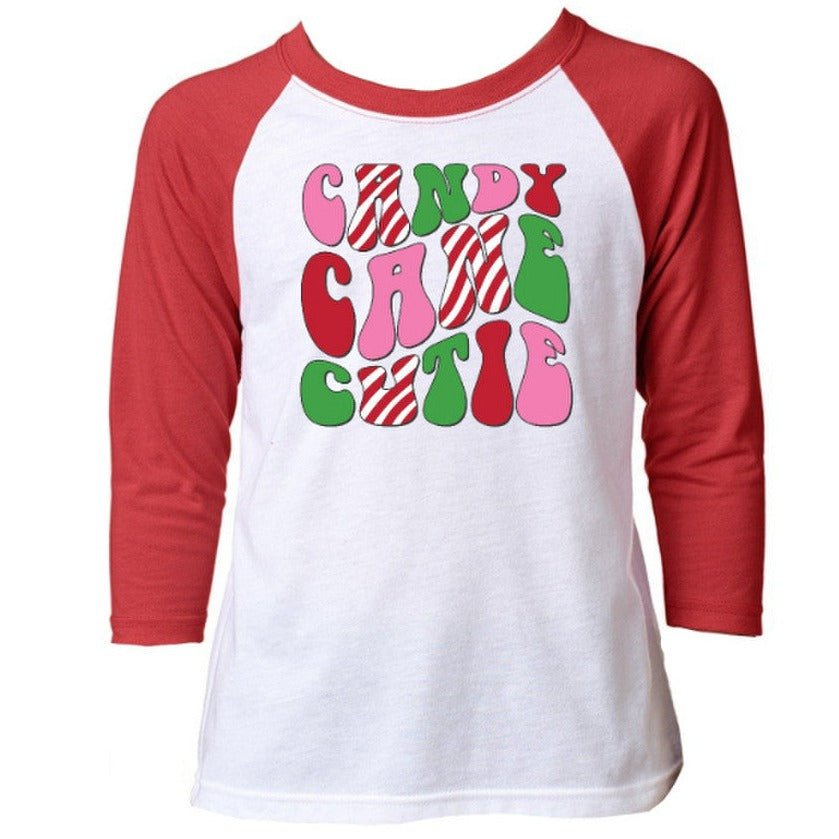 CANDY CANE CUTIE 3/4 SLEEVE