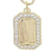 Load image into Gallery viewer, INITIAL NECKLACE -HALF PAPERCLIP, HALF CURB CHAIN
