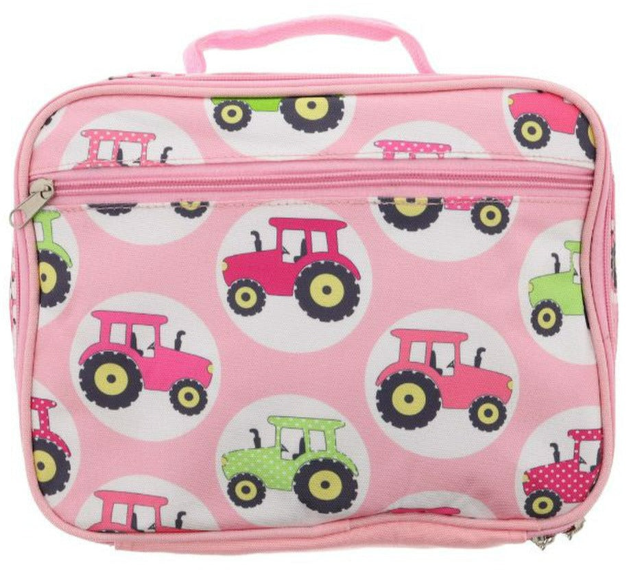 KIDS PINK TRACTOR LUNCH BOX