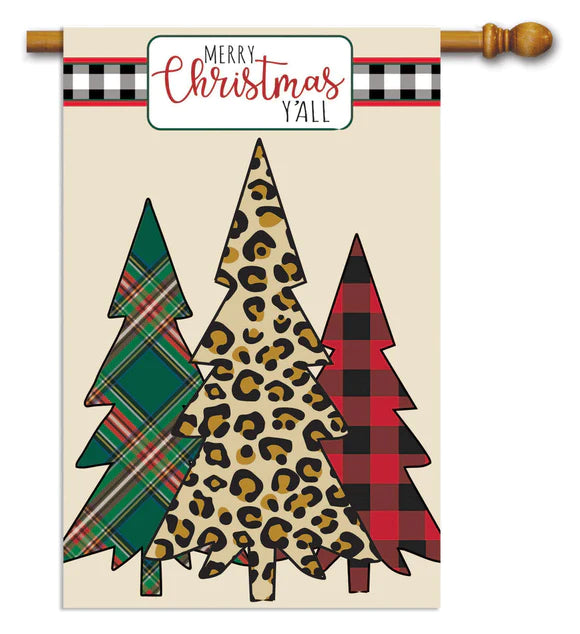 MIXED PRINT CHRISTMAS TREES - HOUSE FLAG