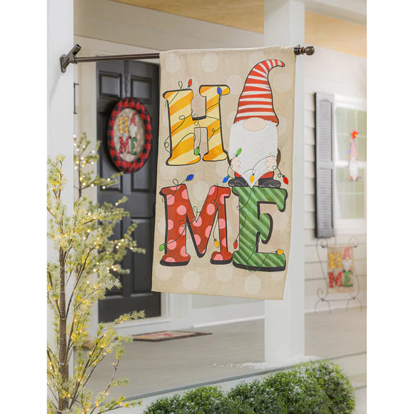 HOME GHOME BURLAP - HOUSE FLAG