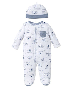 PUPPY TOILE FOOTED ONE-PIECE