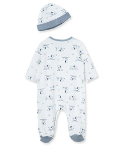 PUPPY TOILE FOOTED ONE-PIECE