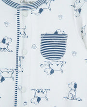 Load image into Gallery viewer, PUPPY TOILE FOOTED ONE-PIECE
