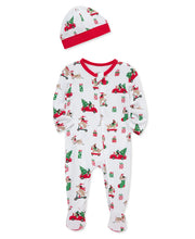 Load image into Gallery viewer, CHRISTMAS PUPPIES FOOTIE
