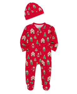 INFANT GINGERBREAD FOOTIE