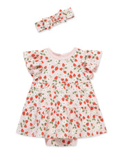 Load image into Gallery viewer, STRAWBERRY BODYSUIT DRESS &amp; HEADBAND
