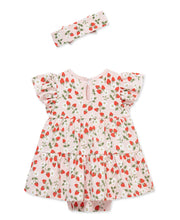 Load image into Gallery viewer, STRAWBERRY BODYSUIT DRESS &amp; HEADBAND
