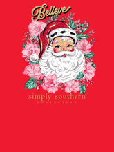 Load image into Gallery viewer, FLORAL SANTA YOUTH TEE
