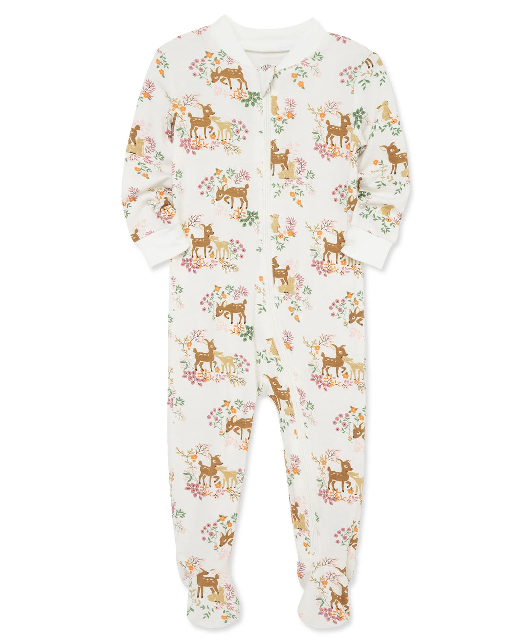 WOODLAND ZIP FRONT PAJAMAS