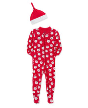 Load image into Gallery viewer, BABY SANTA FOOTIE
