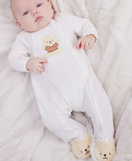 UNISEX GENTAL BEAR 2-WAY FOOTED ONE-PIECE