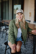 Load image into Gallery viewer, OLIVE SPORTY DIAMOND QUILTED JACKET
