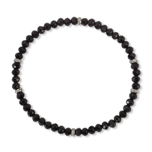 MINI CRYSTAL STRETCH BRACELET W/SILVER ACCENT