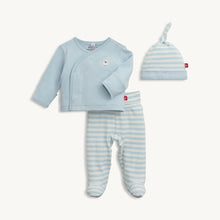Load image into Gallery viewer, MAGNETIC FOOTIE - TAKE ME HOME BLUE STRIPE 3pc  SET
