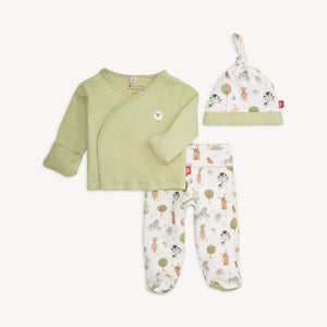 MAGNETIC FOOTIE - PREEMIE TAKE ME HOME FUNNY FARM 3pc  SET