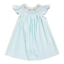 Load image into Gallery viewer, STRAWBERRY VINE SMOCKED MINT DRESS
