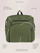 Load image into Gallery viewer, MODERN DIAPER BAG BACKPACK - OLIVE
