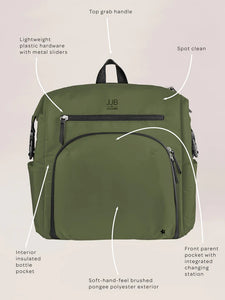 MODERN DIAPER BAG BACKPACK - OLIVE